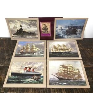 Time Life Books Seafarers Portfolio Set of 6 Prints 8.5x11 Sailing Tall Ship HTF